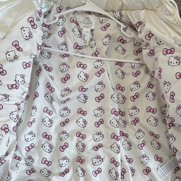 Forever 21  Hello Kitty Shiny Cream Puffer Jacket - Picture 6 of 6